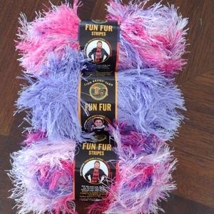 Fun fur by lion brand 3 skeins 4.8 oz
